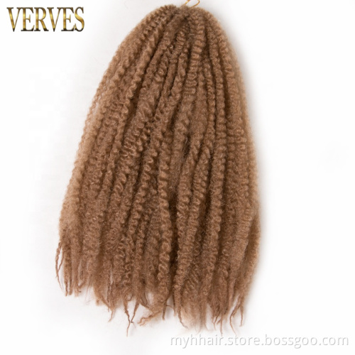 Afro Kinky Braiding Hair 18 inch 30 strands/pack Natural black ombre Synthetic Crochet Marly Braids Hair extensions